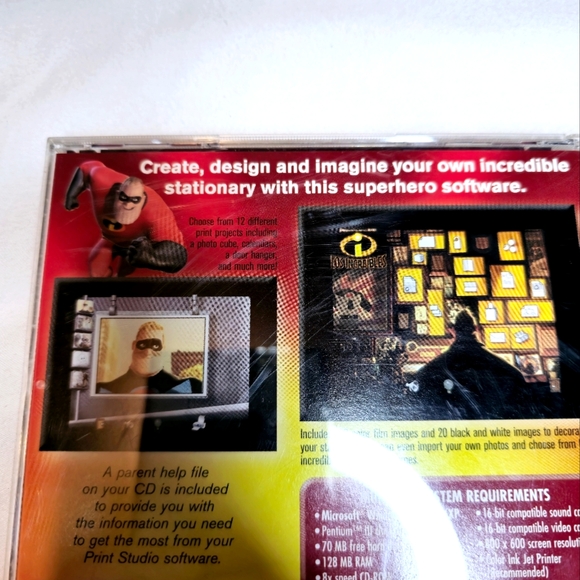 The Incredibles PC-CD Rom Print Studio, Walt Disney Pixar Computer Software - Picture 5 of 11
